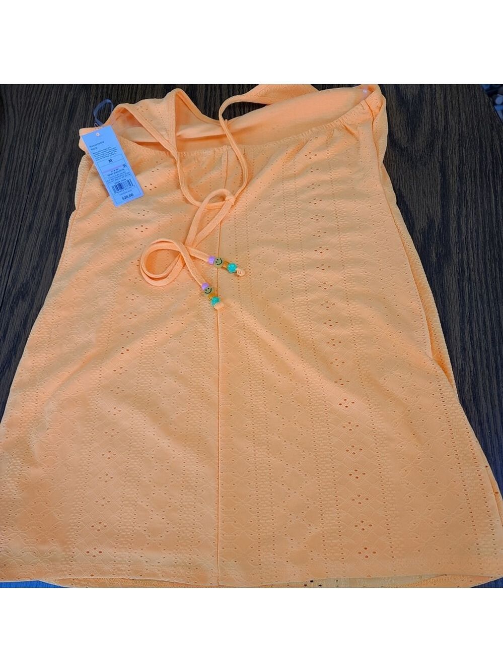 NWT Women's M wild fable sundress/beach lined dress, vibrant orange - Picture 5 of 11